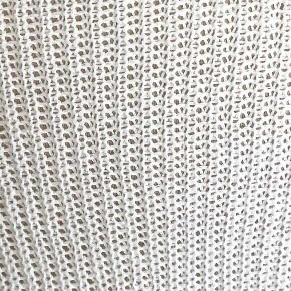 Eileen Fisher White 100% Organic Linen Rib Knit Drape Front Cardigan Sz MEDIUM - Picture 6 of 8